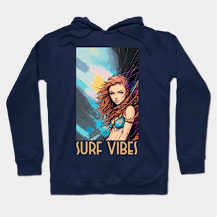 surf vibes, surfer girl, beach party, v12 Hoodie